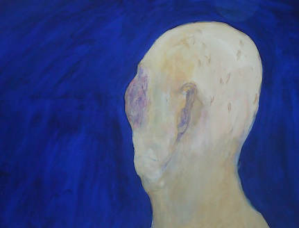 C. schaut ins Blau
