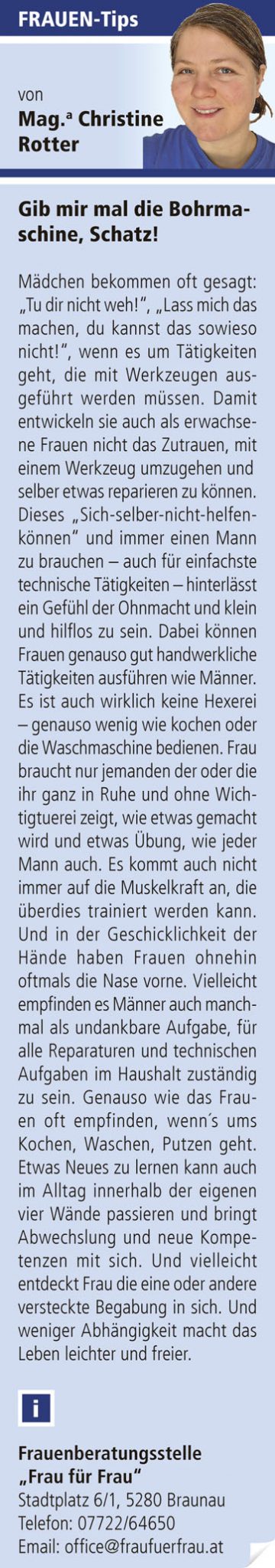 Tips-Gib mir mal die Bohrmaschone, Schatz
